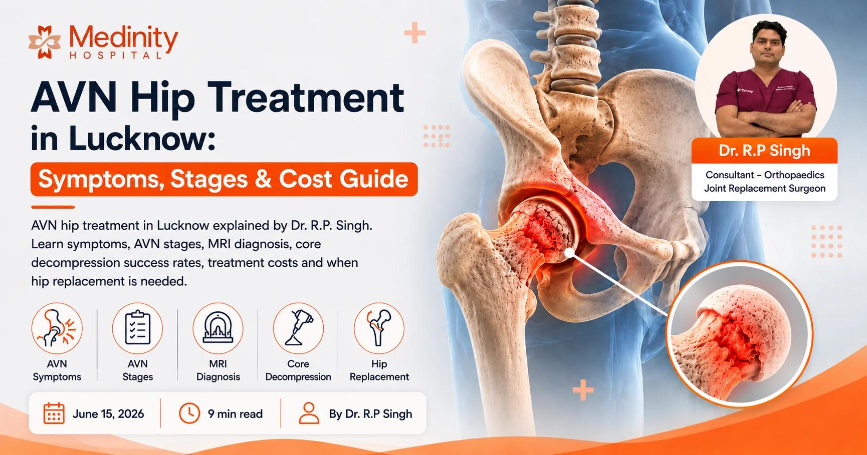 AVN of hip treatment Lucknow: symptoms, stages & cost guide