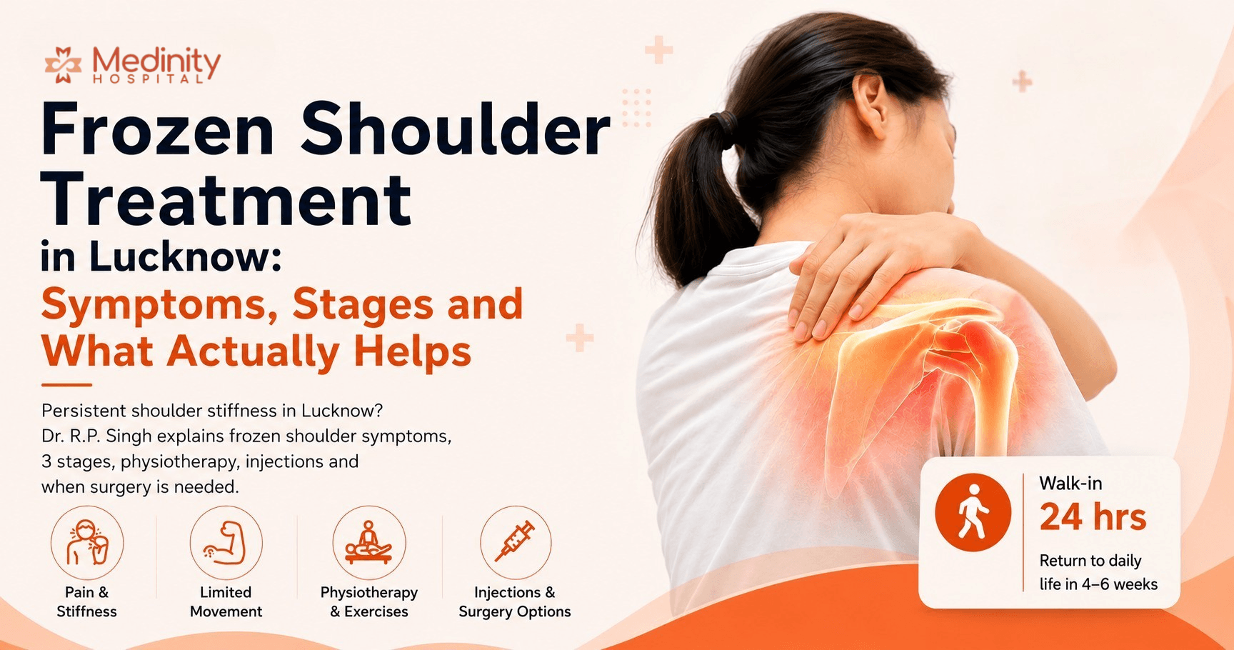 Frozen shoulder treatment in Lucknow: symptoms, stages and what actually helps