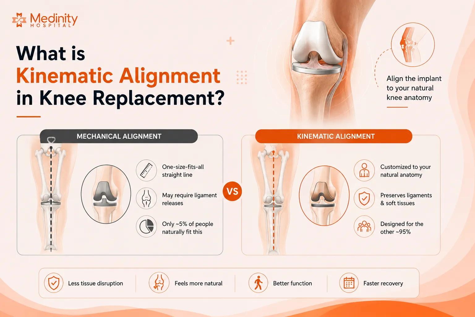 Kinematic alignment vs mechanical alignment for knee replacement Medinity Hospital Lucknow Dr R.P. Singh
