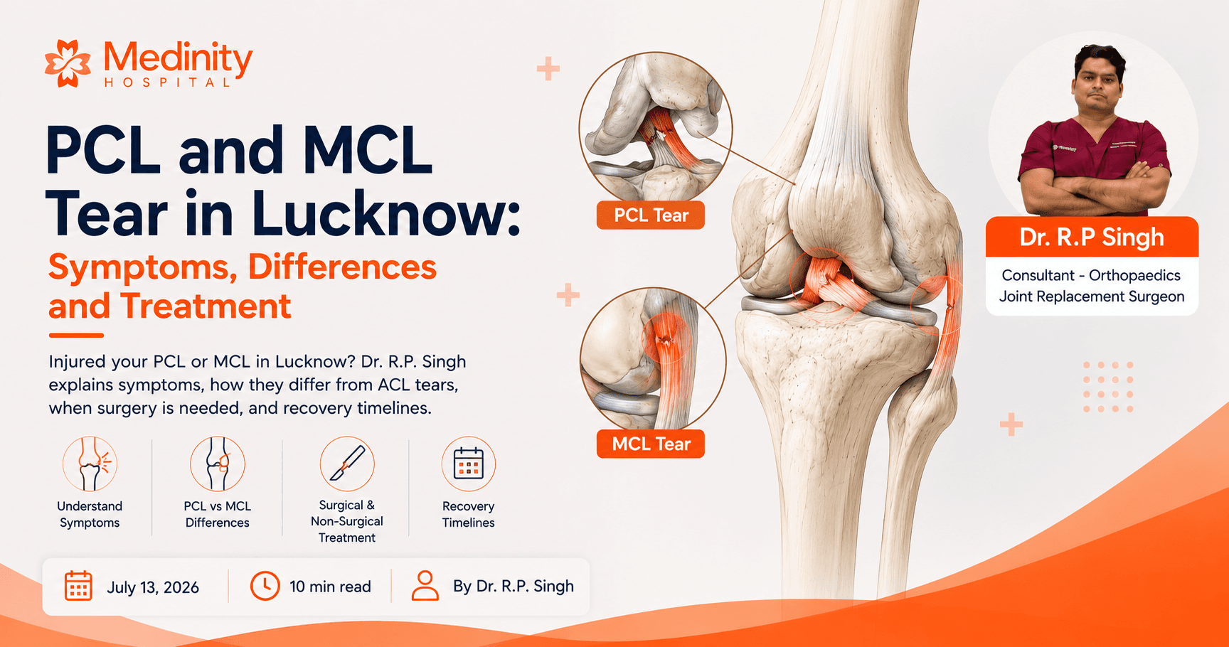PCL and MCL tear: symptoms, differences and treatment in Lucknow